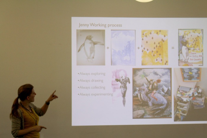 Jenny talking about her work